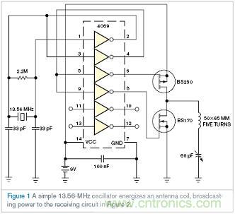 包含一個13.56-MHz的振蕩器的傳輸電路