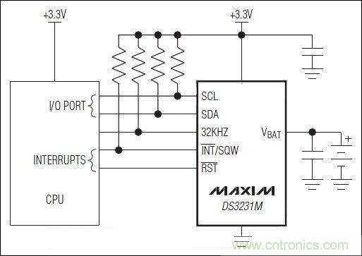 DS3231M設(shè)計(jì)參考電路