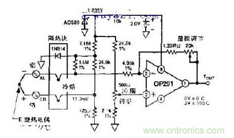 電池冷端熱電偶保護(hù)電路設(shè)計(jì)