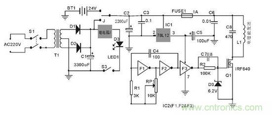 無(wú)線電能發(fā)送單元電路圖