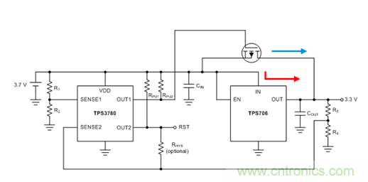 通過LDO、電壓監(jiān)控器和FET延長(zhǎng)電池壽命