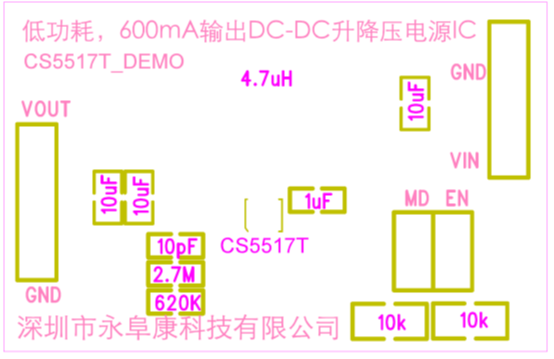 如何運用升降壓芯片CS5517實現(xiàn)鋰電池穩(wěn)定輸出3.3V/3.6V（1.2-5V）的電壓？