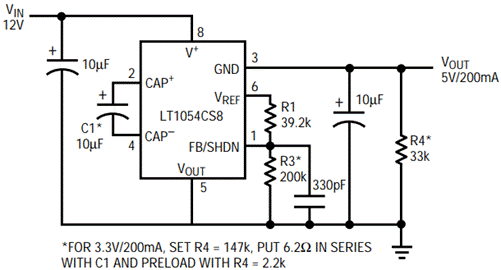 開關(guān)電容穩(wěn)壓器提供電流增益